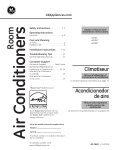 Manual GE AEL08LOG1 Air Conditioner