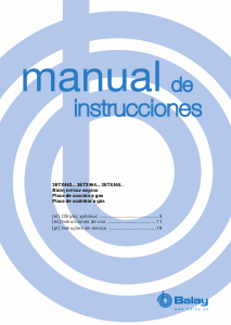 Manual de uso Balay 3ETX465TB Placa