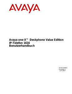 Bedienungsanleitung Avaya 1616 one-X IP-telefon