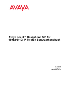 Bedienungsanleitung Avaya 9608 one-X IP-telefon