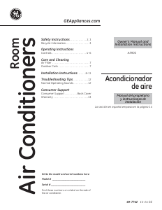 Manual de uso GE AER05LVW1 Aire acondicionado