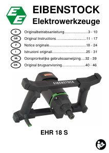 Brugsanvisning Eibenstock EHR 18 S Cementblander