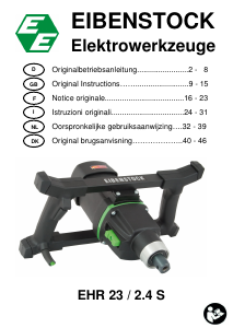 Brugsanvisning Eibenstock EHR 23/2.4 S Cementblander