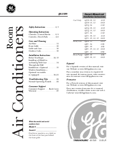 Manual de uso GE AJCS08ACAM1 Aire acondicionado