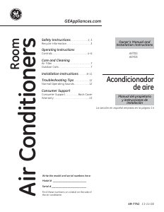 Manual de uso GE AET05LVQ2 Aire acondicionado