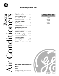 Manual GE AKV08FBM1 Air Conditioner