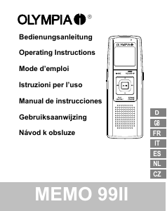 Handleiding Olympia MEMO 99II Audiorecorder