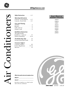 Manual GE ASM24DES1 Air Conditioner