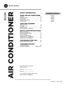 Handleiding GE AHM05LWW2 Airconditioner