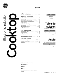 Mode d’emploi GE PHP900DM1BB Table de cuisson