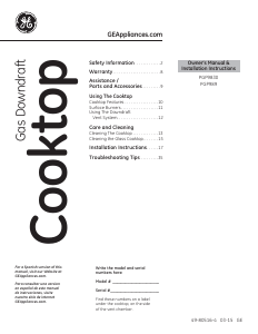 Manual de uso GE PGP989TN1WW Placa