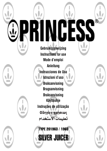 Bedienungsanleitung Princess 201963 Zitruspresse
