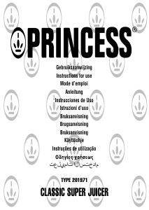 Bedienungsanleitung Princess 201971 Zitruspresse