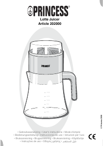 Manual Princess 202000 Citrus Juicer