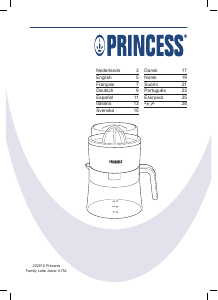 Brugsanvisning Princess 202010 Citruspresser