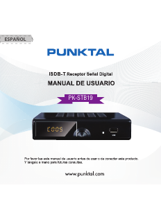 Manual de uso Punktal PK-STB19 Receptor digital