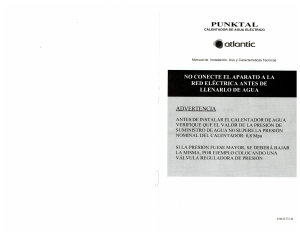 Manual de uso Punktal VM-40N4 Calentador de agua