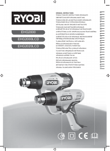 Kasutusjuhend Ryobi EHG2000LCD Kuumaõhupüstol