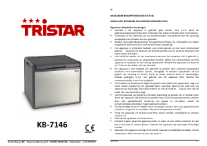 Manuale Tristar KB-7146 Frigorifero portatile