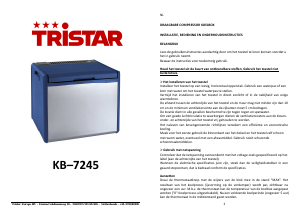 Instrukcja Tristar KB-7245 Lodówka turystyczna