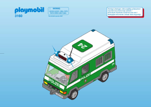 Bedienungsanleitung Playmobil set 3160 Police Mannschaftswagen