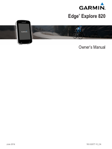 Manual Garmin Edge Explore 820 Cycling Computer