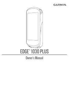 Manual Garmin Edge 1030 Plus Cycling Computer