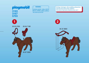 Manual de uso Playmobil set 3163 Police Policía Alemán a caballo