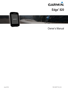 Handleiding Garmin Edge 820 Fietscomputer