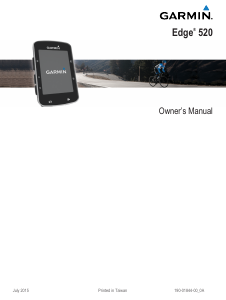 Manual Garmin Edge 520 Cycling Computer