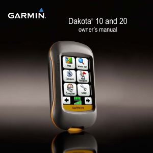 Manual Garmin Dakota 20 Handheld Navigation