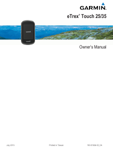 Manual Garmin eTrex Touch 35 Handheld Navigation