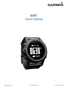 Handleiding Garmin tactix Smartwatch