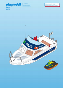 Bedienungsanleitung Playmobil set 3190 Police Polizeiboot mit Jet Ski