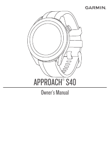 Manual Garmin Approach S40 Sports Watch
