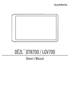 Manual Garmin dezl OTR700 Car Navigation