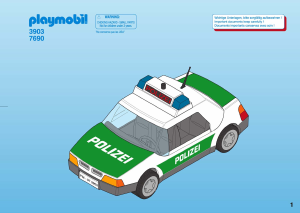 Manual Playmobil set 3903 Police Officers and car