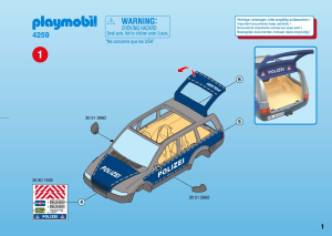 Handleiding Playmobil set 4259 Police Politiewagen