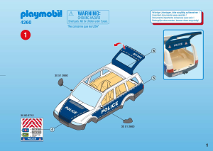 Bruksanvisning Playmobil set 4260 Police Polisbil