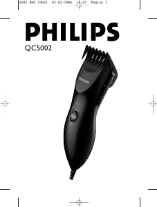Bruksanvisning Philips QC5002 Hårklippare