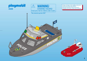 Manual Playmobil set 4429 Police Boat