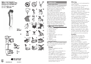 Handleiding Philips SCH100 Avent Tondeuse
