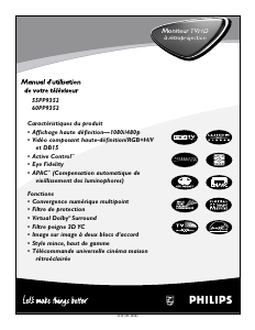 Mode d’emploi Philips 46PP9352 Téléviseur