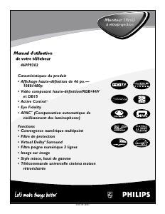 Mode d’emploi Philips 46PP9302H Téléviseur