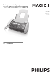 Manual Philips PPF755 Magic 5 Fax Machine