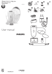 Bruksanvisning Philips HP6553 Satinelle Epilator