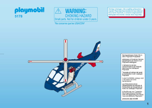 사용 설명서 Playmobil set 5178 Police 헬리콥터