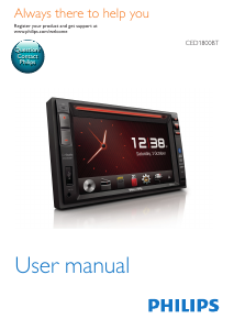 Manual Philips CED1800BT Car Radio