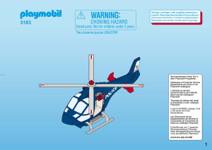 Kullanım kılavuzu Playmobil set 5183 Police Helikopter