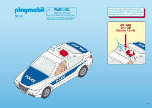 Bruksanvisning Playmobil set 5184 Police Polisbil med blinkande lampor